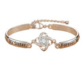 2026 Hot Sale Eternal Heart Engraved Four Leaf Clover Bracelet