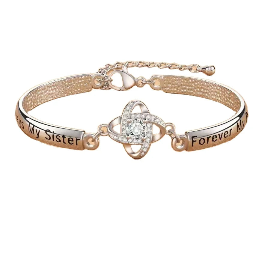 2026 Hot Sale Eternal Heart Engraved Four Leaf Clover Bracelet