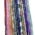 Hui Rui 4*9mm Cylinder Tube Beads Shape Jasper Quartz Crystal Tube Spacer Beads for Jewelry Making Beads for Diy