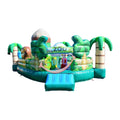 Custom New Commercial Use Inflatable Dinosaur Bouncer Inflatable Fun City Slide Funland Gonflable Big Bounce House for Kid Party