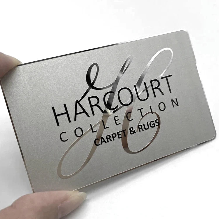 Mirror Silver Metal Name Business Card Metal Cards