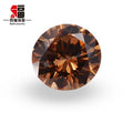 Baifu Jewelry Top Quality Loose Round Coffee Zircon