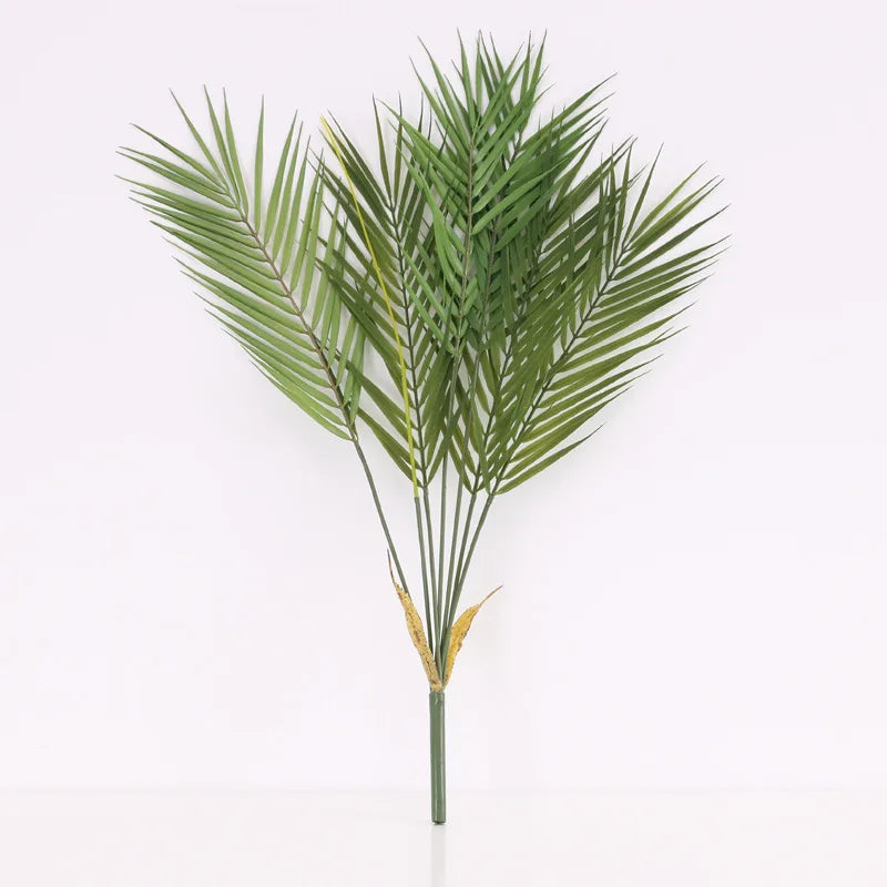 O-X0050 Best Selling Artificial Plants Palm Leaves Decorative Plastic Green Leaves Grass Simulation Greenery Flower Decoration