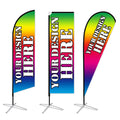 Custom Logo Advertising Beach Flag No MOQ 72-Hour Quick Delivery Bali Bow Sail Swooper Banners