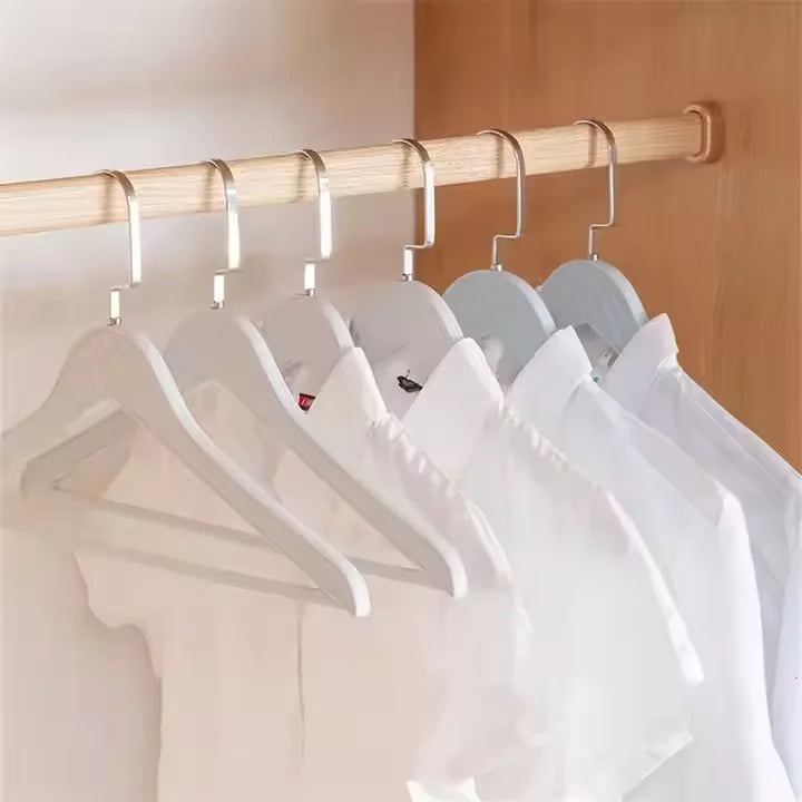 Premium Lightweight Hanger Deluxe Aluminum Plastic Hook Hanger Single Seamless Non-Slip Wider Hanger