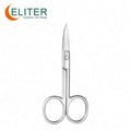 Eliter in Stock Hot Sell Stainless Steel Manicure Cuticle Scissor Manicure Scissors Matt Nail Art Scissors Nail Manicure