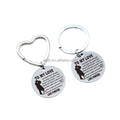 Custom Stainless Steel Round & Heart Keychain with Personalized Engraving | Logo & Message Customization Bulk Wholesale