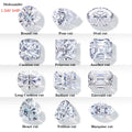 Authorized Certificate Moissanite Stones Fancy Cut DEF VVS Moissanite Brilliant Cut Moissanite Diamonds Fancy Shape 1CT