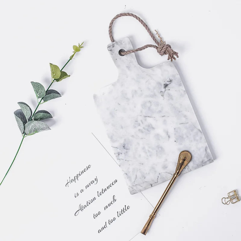 Top Quality Marble Stone Jewelry Cookies Dessert Display Tray for Home Decoration Rectangle White Marble Dinner Charge Plate