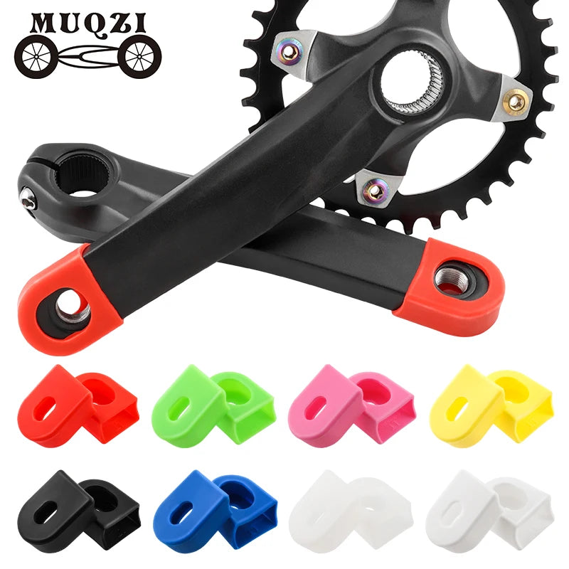 MUQZI Silicone MTB Bike Cranksets Arm Boots Cover Bicycle Crank Cover Protector Crankset Protective