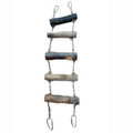 Eco-Friendly Wooden Ladder Bridge for Small to Medium Birds Raw Wood with Edible Dye Bird Toy
