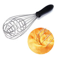 Food Grade Multi-function Manual Plastic Crank Handle Stainless Steel Spring Egg Whisk Mixer Egg Beater