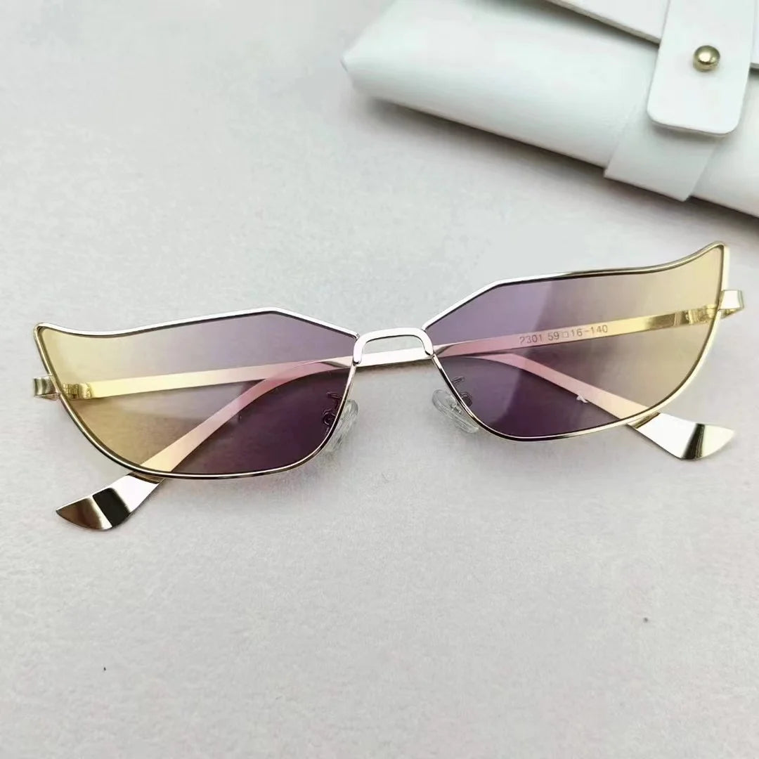 Wholesale Party Funny for Women 2023 Nd Fashion 2022 Metal Frame Eyeglasses Cat Sunglasses
