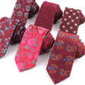 Mens Custom Tie Skinny Floral Neck Ties for Men Woman Flower Print Red Cravats Party Wedding Bowties Suits Unisex Necktie Gifts