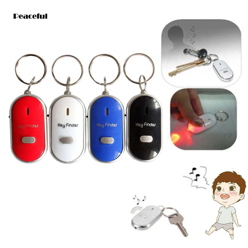 Peaceful Wholesale Key Tracker Whistle Sound Control Led Light Finder Locator Keyfinder