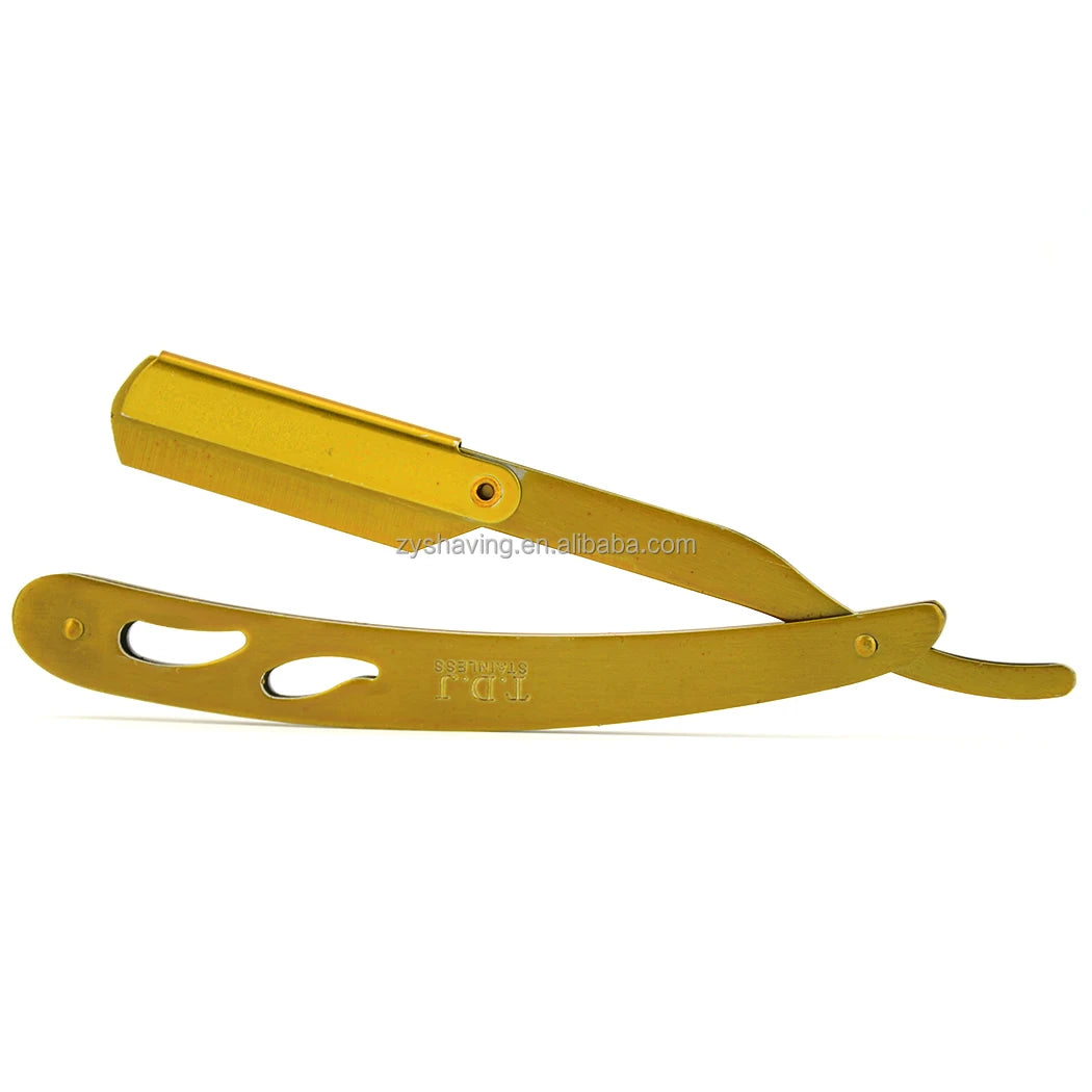 ZY Barber Straight Razor Stainless Steel Durable Barber Straight Edge Razor with Single Edge Razor for Men