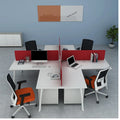 Modern Metal Office Table 4 Person Workstation Stable Commercial Use