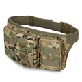 Tactical MOLLE Waist PackNylon Waterproof Fanny Pack with Pocket & Quick Release for Hiking/Hunting/Motorcycle Riding