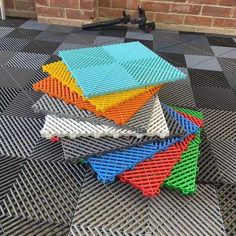Friendly High Duty Garage Floor Tiles Garage Floor Tiles Plastic Interlocking for Car Wash Grate Floor Garage Hot Sell