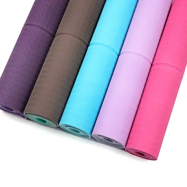 Tpe Yoga Mats Yoga Sport Gym Yogamatt Anti Slip 6mm 8mm Custom Logo UV Print Eco Friendly Double Layer Tpe Yoga Mat