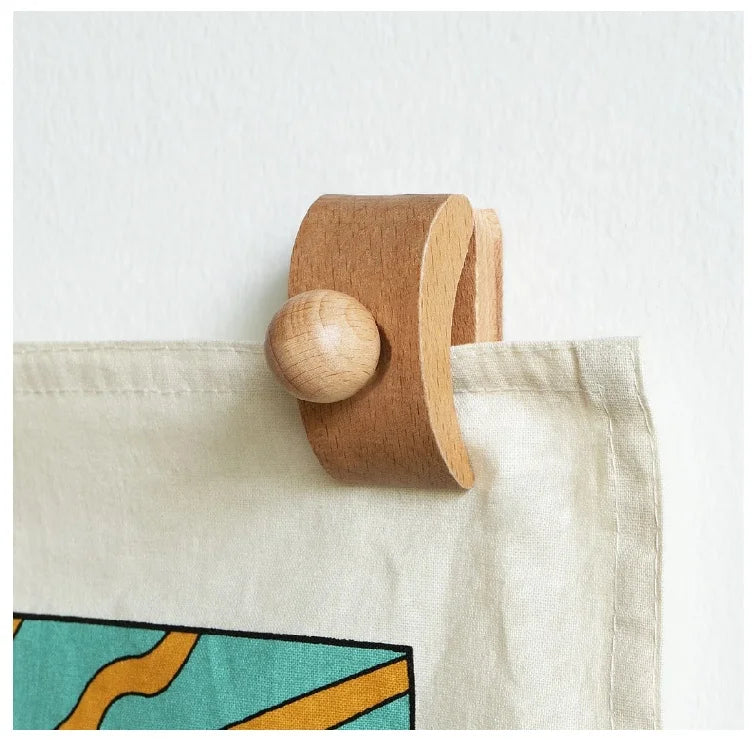 Wooden Wall Clips Blanket Hanger Clamps Small Tapestry Hangers  Quilt Hangers for Wall Hangings