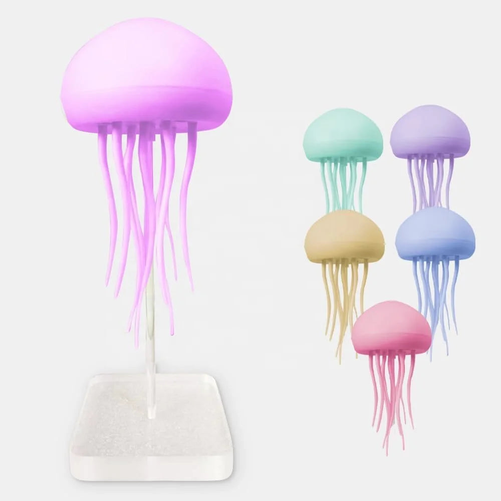 USB DIY Dancing Jellyfish Lamp Smart Sound Activate Art Decor for Living Room Bedside Table Coffee Shop Bar-Dropship Night Light