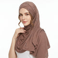 Wholesale YiYang TT-208 Premium Cotton Stretchy Jersey Hijab Scarf in 80 Colors Long Style for Muslim Girls All Seasons MegaBDM