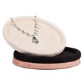 JINSKY Factory Direct round Jewelry Display Trays Blank Velvet Necklace Box Instock Jewelry Container Tray