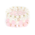 Fashion Bohemian Vintage Geometric Bracelet Elegant Elastic Glass Beads Adjustable Bracelets Set for Women