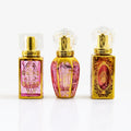 30ml 1oz Refillable Fancy Vintage Arab Dubai Encounters Flower Essence Golden Perfume Bottle Fine Mist Sprayer Screen Printed