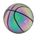 Glow in the Dark Light-Up PU Leather Basketball with LED Night Reflective Holographic Design