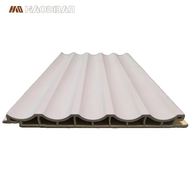 Foshan Wood Alternative Panels 140 3d WPC Fluted PVC Grille Wood Plastic Composite Fluted Wall Panel