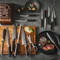 15 Pcs High Quality Damascus Steel Knives Set Pakka Wood Handle Kitchen Chef Knife Kits With Accessories Custom