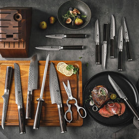 15 Pcs High Quality Damascus Steel Knives Set Pakka Wood Handle Kitchen Chef Knife Kits With Accessories Custom