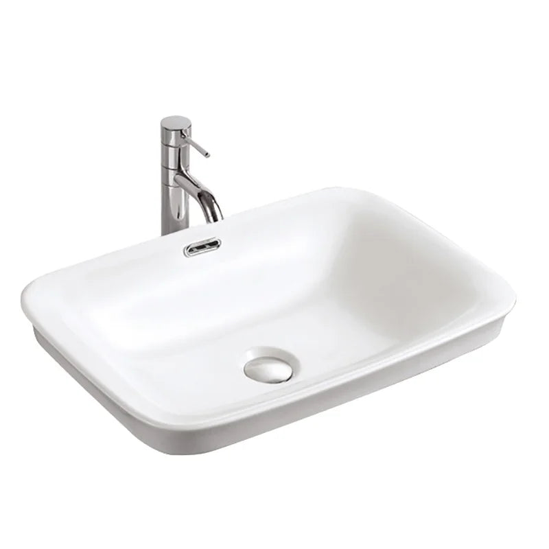 Modern Style Wholesale High Quality Semi-counter Bathroom Sink Wash Basin With Export Standard