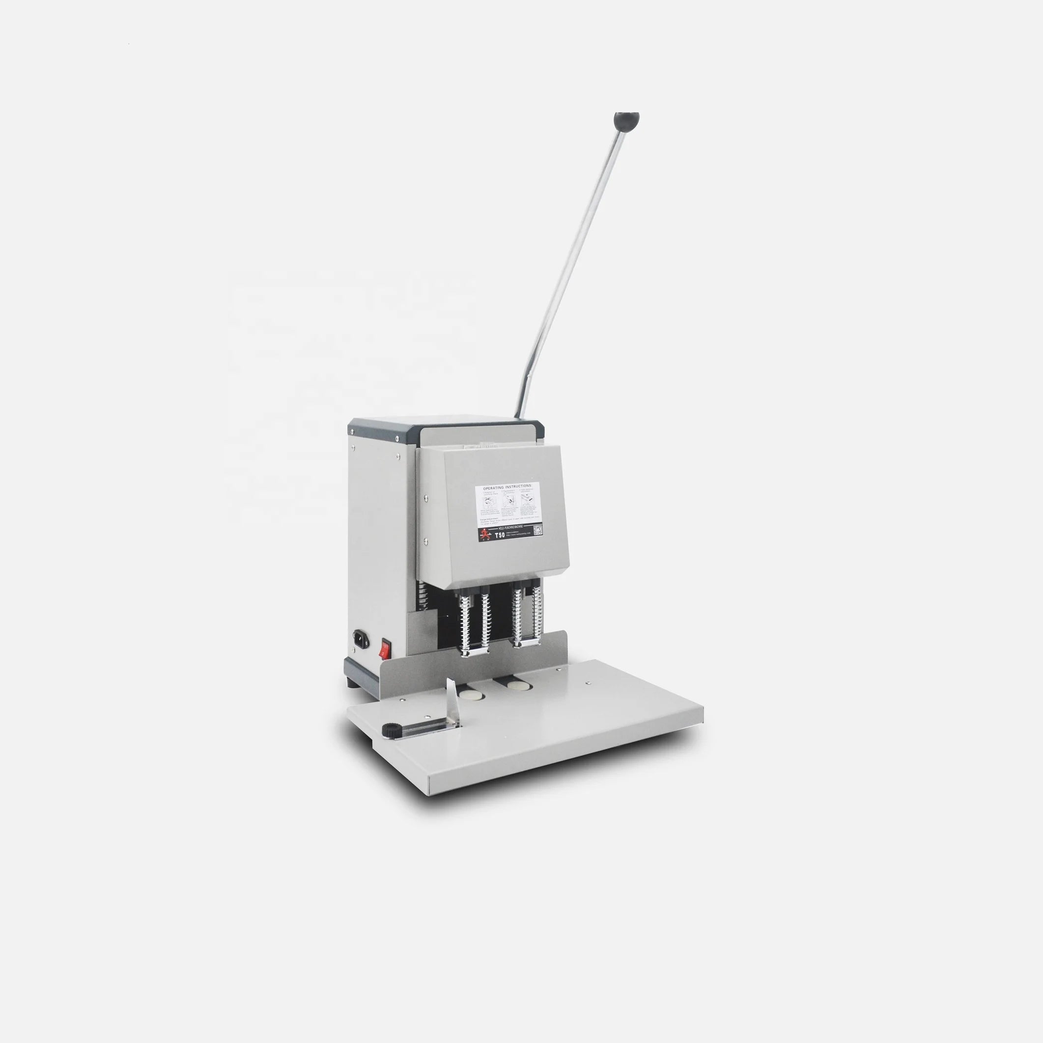 T50 Professional 2 Holes Paper Drilling Punch Machine Electric Heavy-duty Desktop Hole Puncher for Office