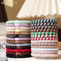 2024 New Colorful Thick Braided Hair Ties for Girls High Horsetail Contrast Elastic Hair Rope Hairband