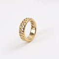 New Hollow Stainless Steel Heavy Cuban Chain Ring