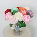TG011 Single-head Western Rose Peony Artificial Flower Manufacturer Home Decoration Wedding Hand Bouquet