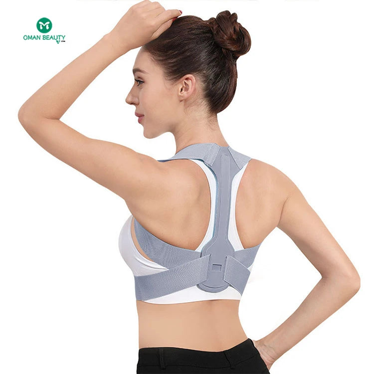 Adjustable PU Leather Upper Support Back Corrector Belt Soft & Portable Posture Corrector for Men and Women (Salon Use)