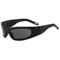Wrap Around Trendy Fashion Sunglasses Women Men Mirrored Sport Vintage Retro Oval Shades Baseball Cycling