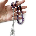 New Design Islamic Silver Plated Agate Unisex Beaded Religious Prayer Rosary Beaded Bracelet Winnon Anniversary Making Bead