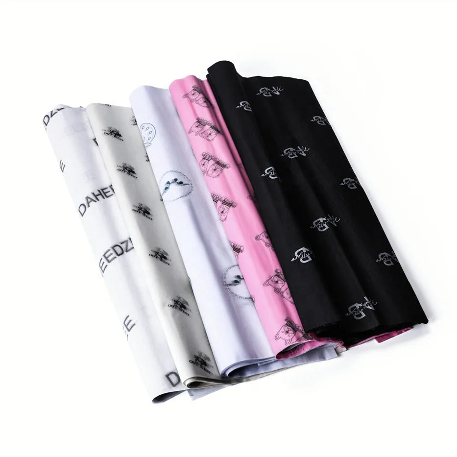 Wholesale Custom Printed Logo Tissue Wrapping Paper Moisture-Proof Screen Printing for Shoes Clothing Eco-Friendly Resin Virgin