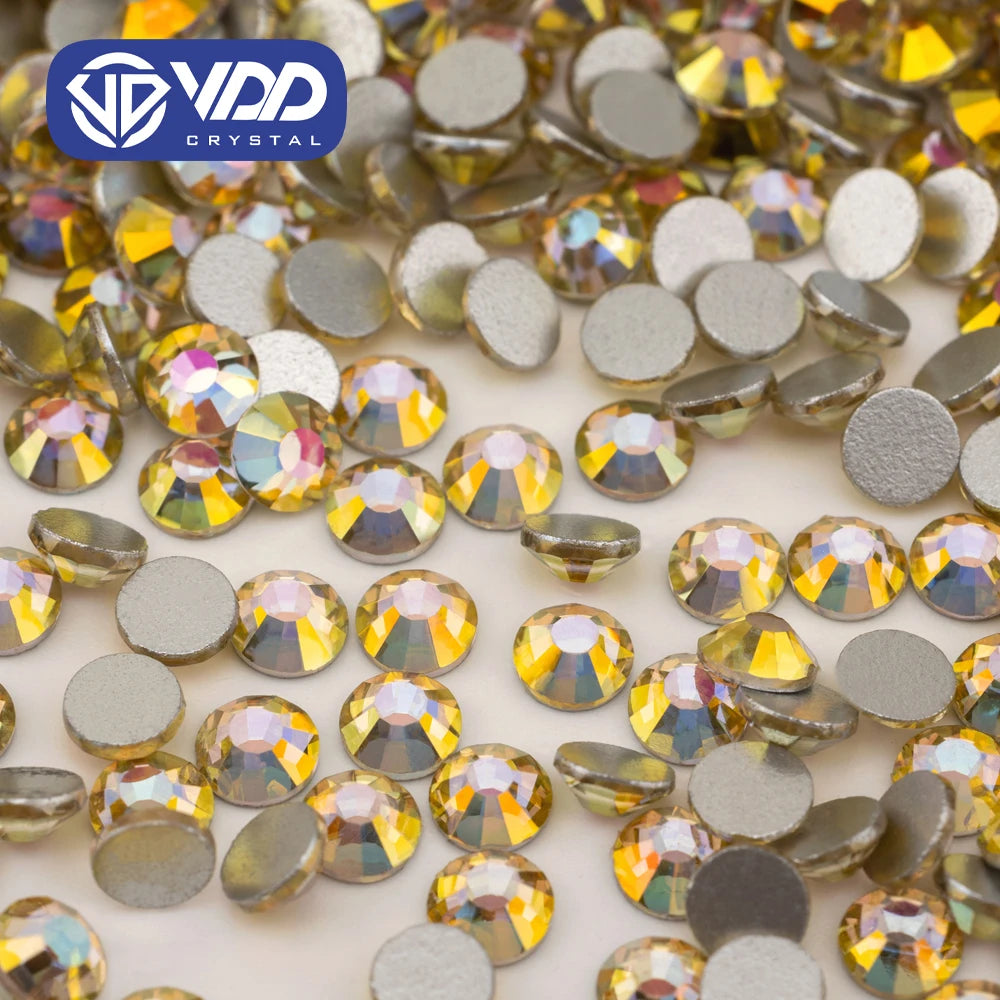 VDD 131 Solar Flare Newest Color Non-hotfix Glass Rhinestone Crystal Flatback Strass Stone for DIY Crafts Nail Art Decorations