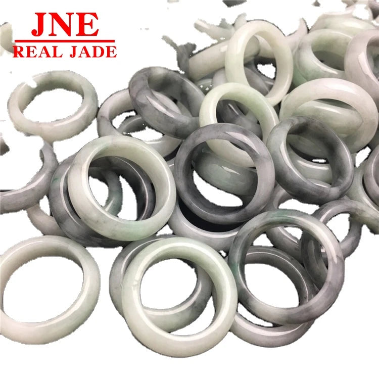 Certified Emerald A-Grade Rings Couple Style Jade Rings for Men and Women Jade Jadeite Rings