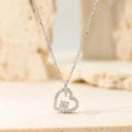 Wholesale Jewellery Hot Sale Necklaces Dainty Heart Shape Pure Silver Jewelry 925 Sterling Necklace
