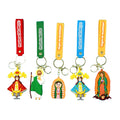 Jesus Virgin Key Chain Pendant PVC Soft Plastic Virgin Bag Car Key Chain Jewelry Gift Wholesale