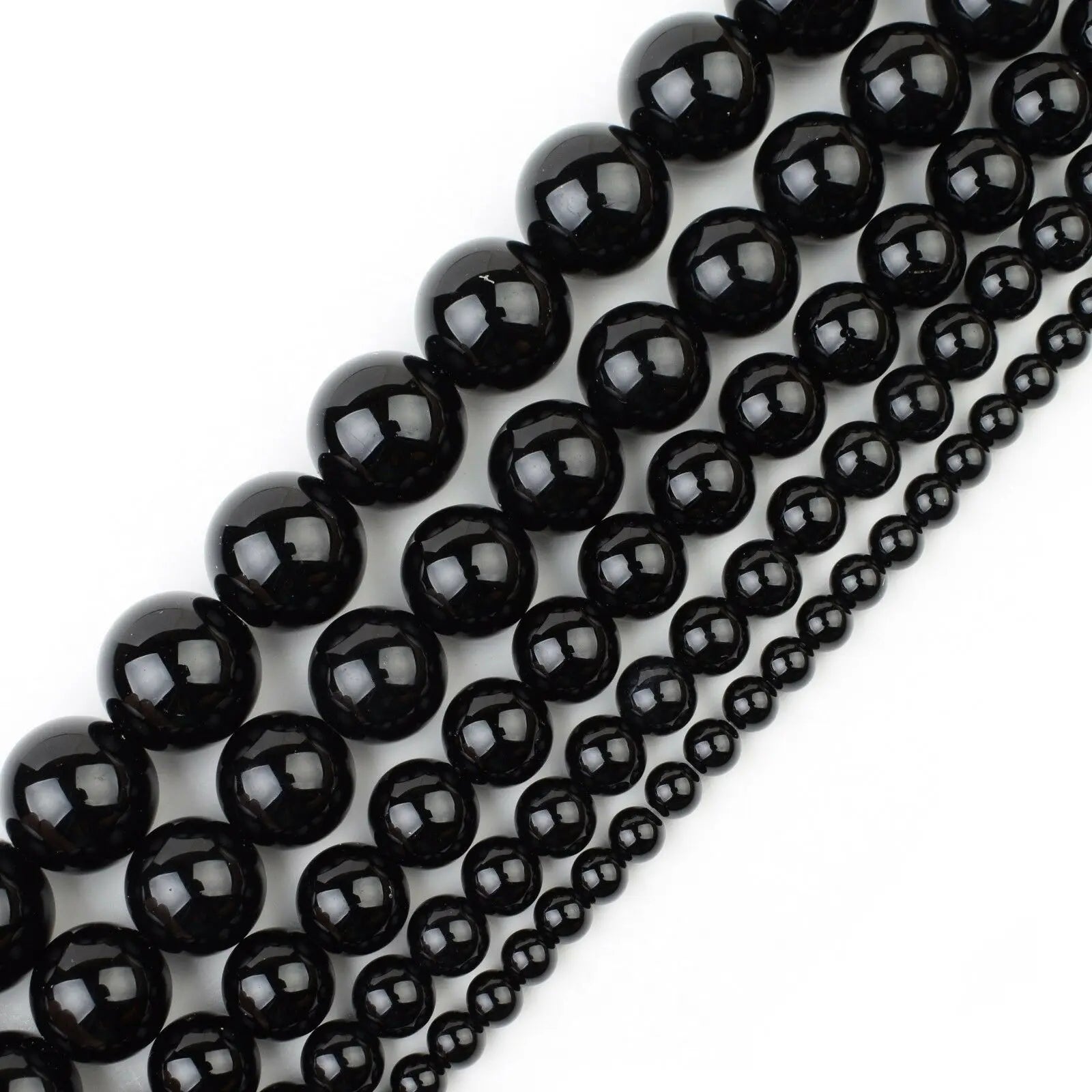 Natural Black Onyx Round Beads for Jewelry Making DIY Gemstone Matte Agate Beaded Necklace 15.5Inch Wholesale 3/4/6/8/10/12/14MM