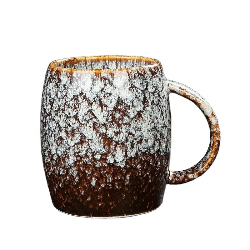 China Dehua Factory Stock 500ml Ceramic Coffee Tea Milk Beer Water Mug Large Capacity Kiln Glazed Bulk Stoneware Drinking Cup
