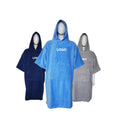 100% Cotton Outside Velour Inside Terry Soft Beach Toweling Surf Poncho Towel Hoodie